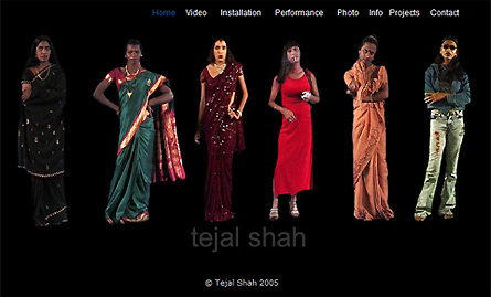 Tejal Shah website screendump 2010