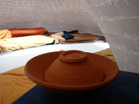 The Bowls Project by Jewlia Eisenberg, installation view from inside the domes of the Bowls Project, 2010