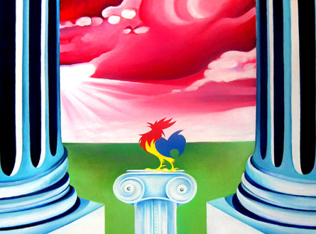 Primary Cock, oil painting by ShelleyStefan, 2010