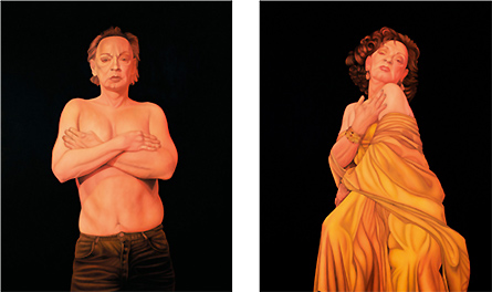 Paintings from the series 'And then He was a She' by Sadie Lee