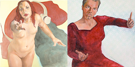 Paintings from the Doing Gender  series by Martina Minette Dreier