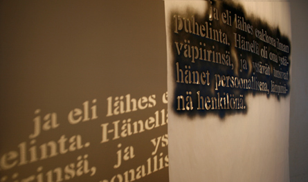 Text about Manner, installation by Laura Lilja 2010-11