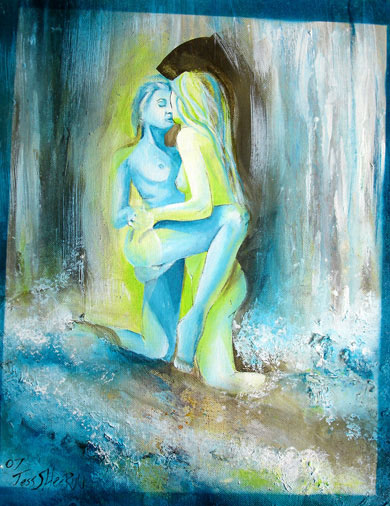 'Waterfall girls', painting by Tess Sheerin