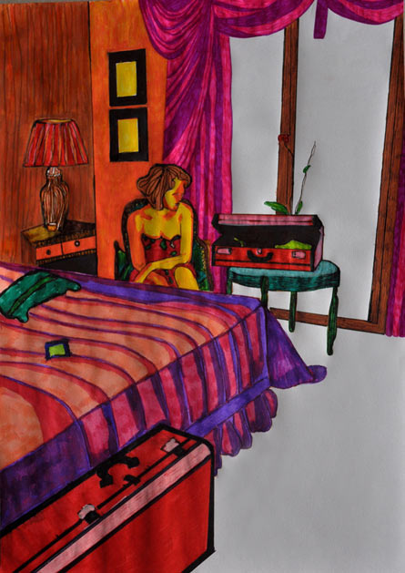 An Illustration 3 - colored pens, Violetta Jara, 2011