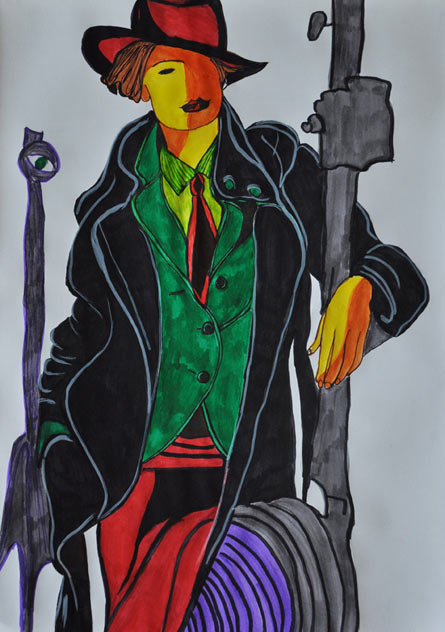 An Illustration 4 - colored pens, Violetta Jara, 2011