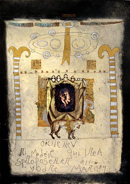 Dreaming in the 5th world, collage by Mary Koenen-Clausen