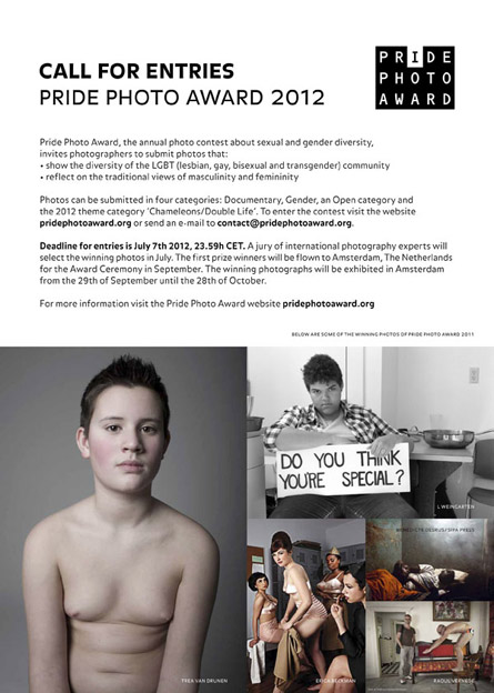 Pride Photo Award 2012 - Call for Entries