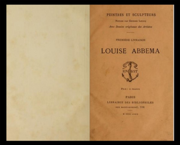 Louise Abbema, book cover, 1879