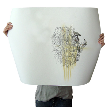 Lion, a drawing by Erin Smith