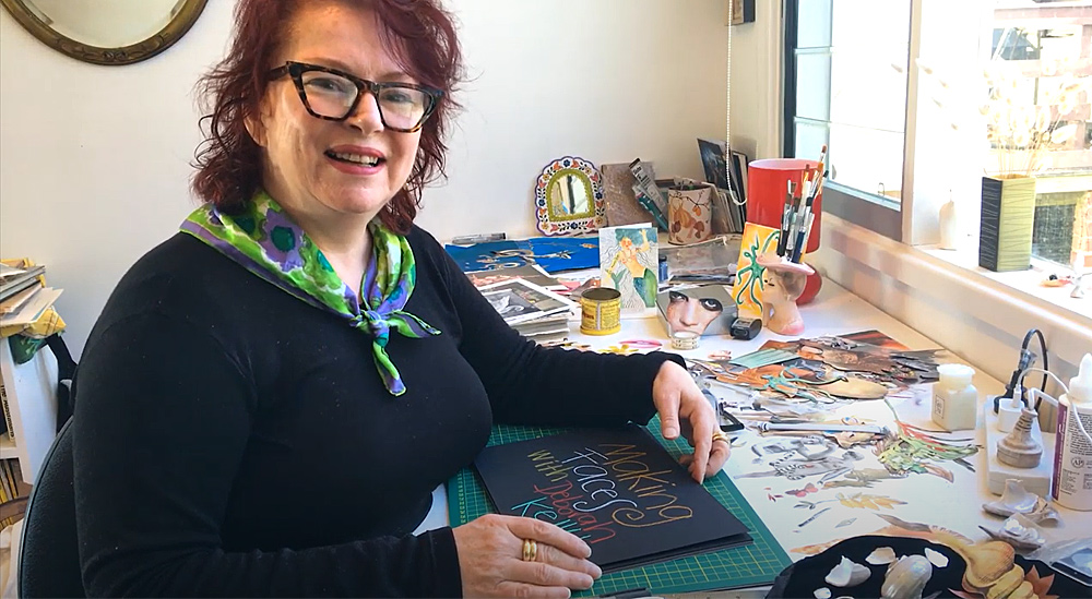 How to make a collage portrait with Deborah Kelly | #TogetherInArt Making (2021)